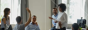 Bold consultants turning vision into reality in a modern office space